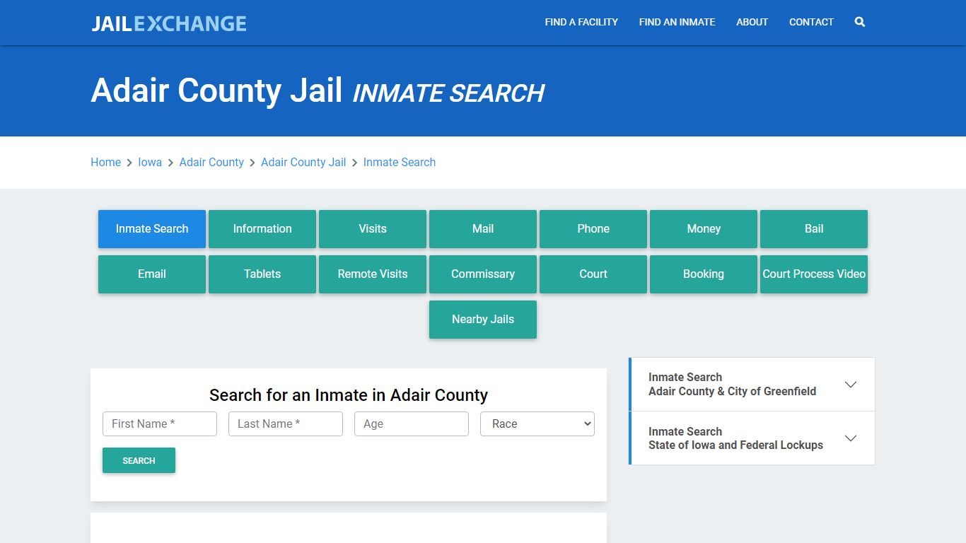 Adair County Jail, IA Inmate Search: Roster & Mugshots