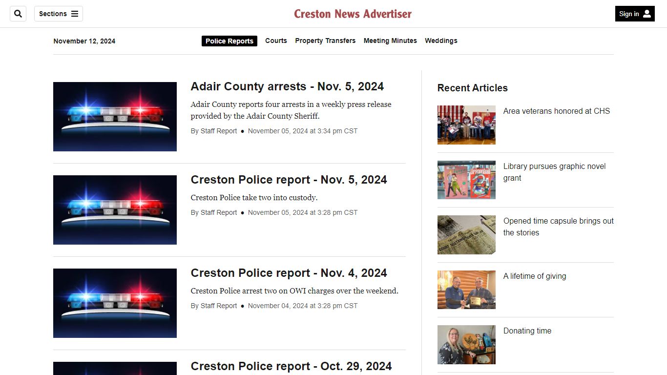 Police Reports - Creston News